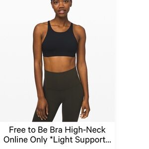 Black High-Neck Sports Bra